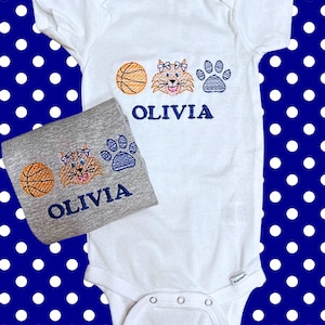 Embroidered Custom Wildcat Baby Bodysuit