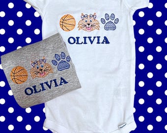 Embroidered Custom Wildcat Baby Bodysuit