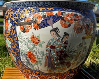 Japanische Imari Porzellan Fischschale, Ende 19.Jh