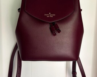 Kate Spade Maroon Leather Flap Backpack kate spade | Bags | Kate Spade Maroon Leather Flap Backpack  main image 3