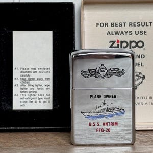 Zippo Lighter Naval Crew Item Commemorating the USS Antrim