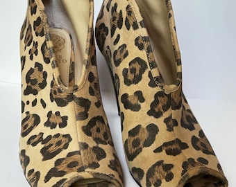 Shooties Peep Toe ambrés à imprimé léopard Vince Camuto