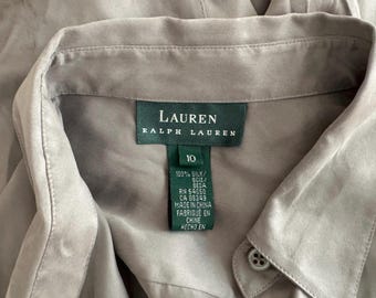 Ralph Lauren Grauer Seidenknopf