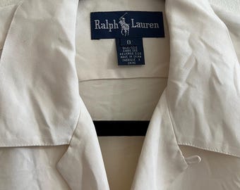 Ralph Lauren Cream Colored Silk Button Up