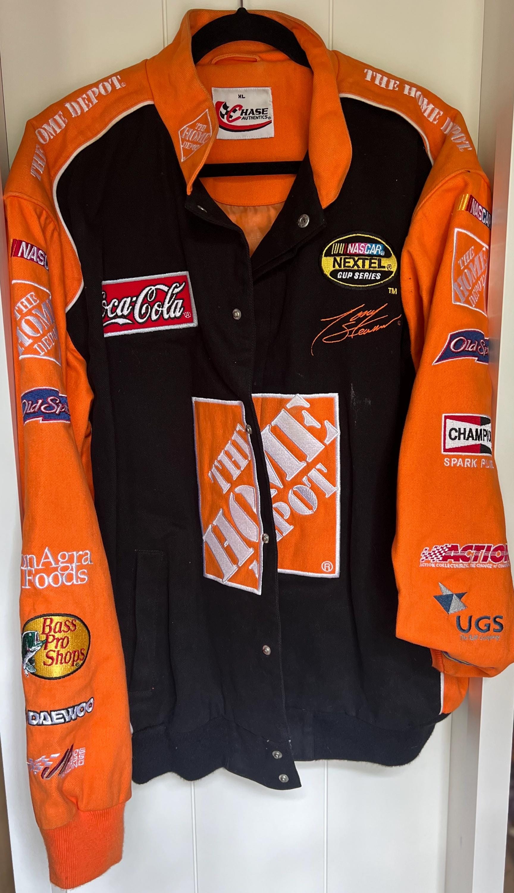 【年末セール】激レア。ナスカー HOME.DEPOT レーシング チームJKT チェイスオーセンティック レーシングジャケット HOME DEPOT ホームデポ