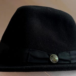 Goorin Brothers Black 100% Wool "The Doctor" Fedora image 1