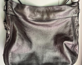 Coach Silver Leather Shoulderbag