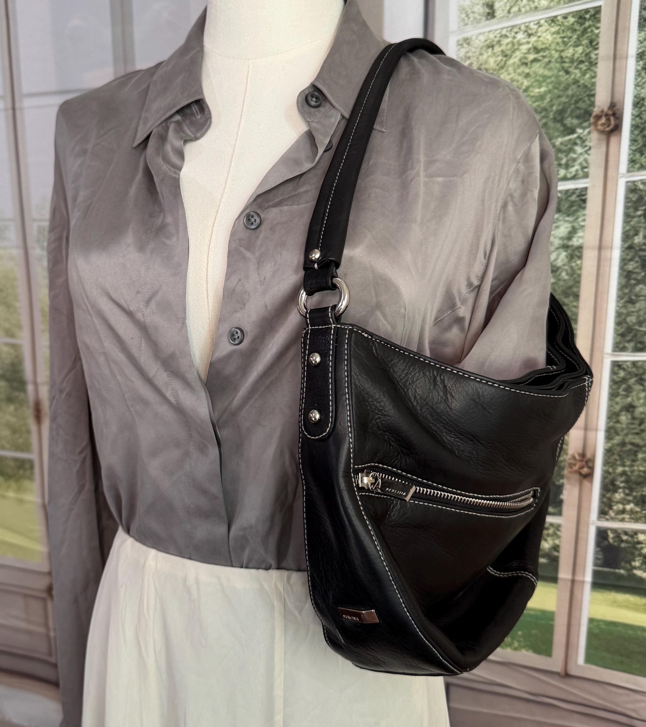 Perlina Leather Sling Bag Bum Bag Perlina Purse - Etsy main image 2