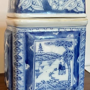Antique Blue and White Ginger Jar