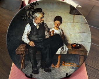 Authentische Original Norman Rockwell Lighthouse keepers Tochter 1979 Wandteller