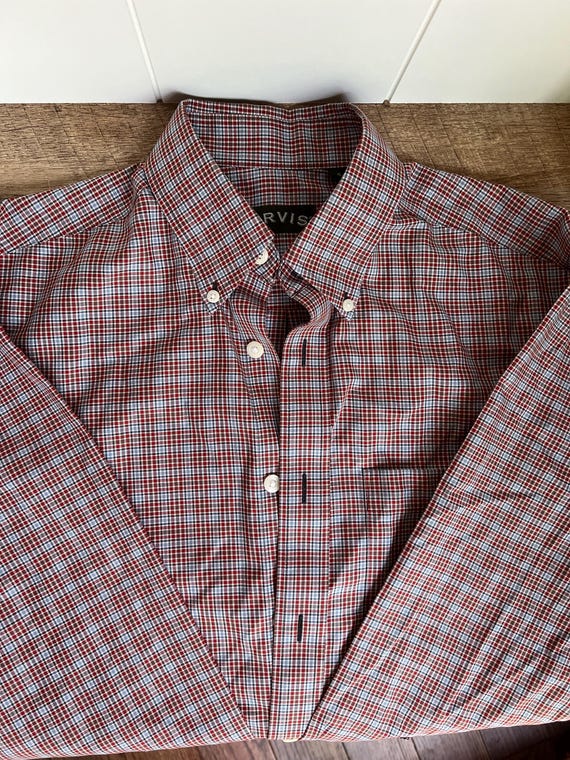 orvis dress shirts Men's Country Twill Button-Down Shirt - Regular | Snow/Currant | Size Large | Cotton