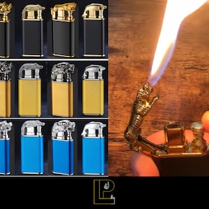 Encendedor de llama doble personalizado // Encendedor de llama // Recargable // Encendedor portátil // Encendido confiable // Encendedor versátil
