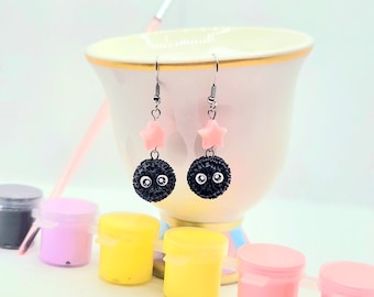 Susuwatari Earrings, inspired by Studio Ghibli