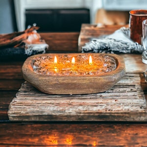 Fire Glass Dough Bowl Candles