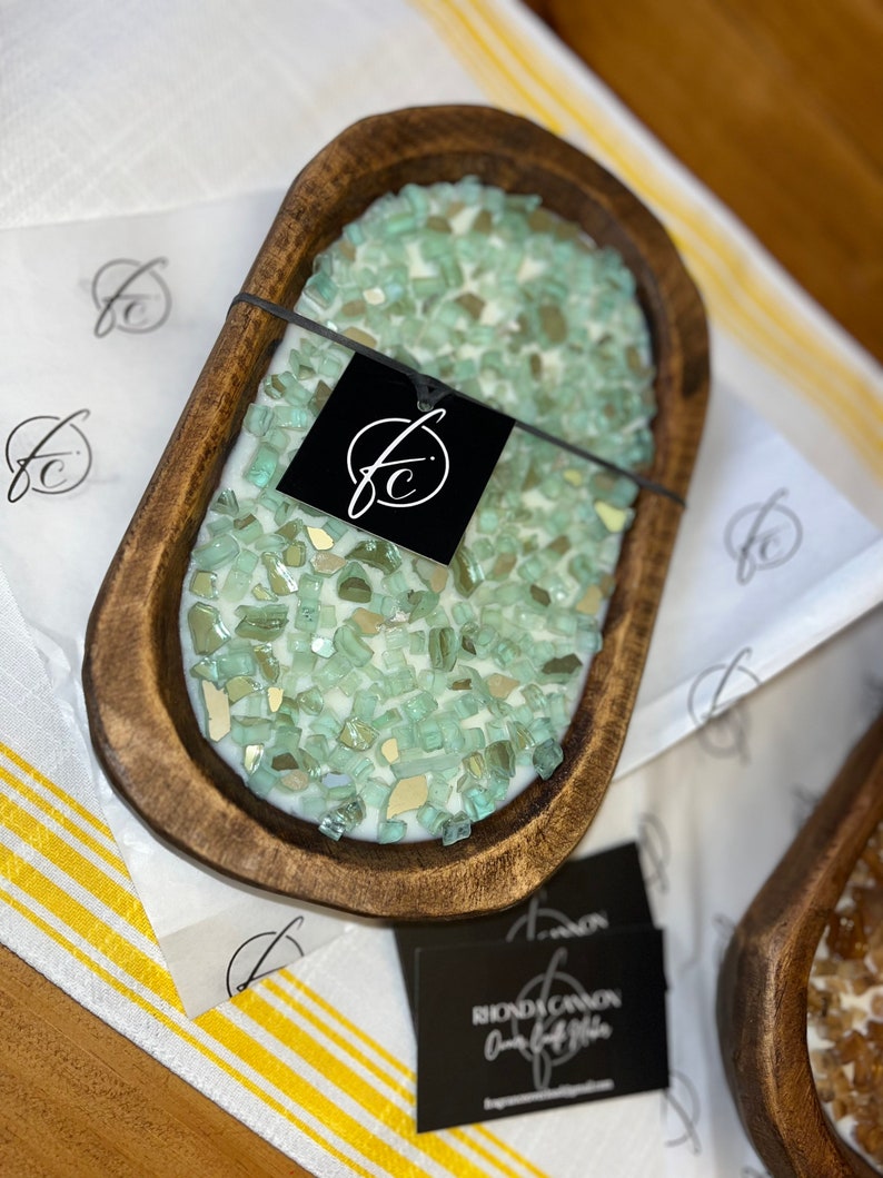 Fire Glass Dough Bowl Candles Etsy