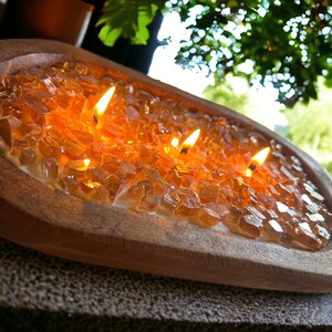 Fire Glass Dough Bowl Candles