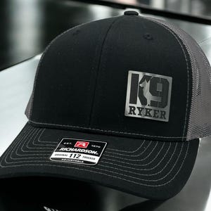 Richardson 112 K9 Patch Trucker Hat - Personalized K9 Name