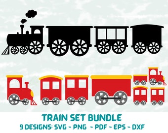 Train SVG. Cricut Cut Layered Files Silhouette Files. PNG - Etsy