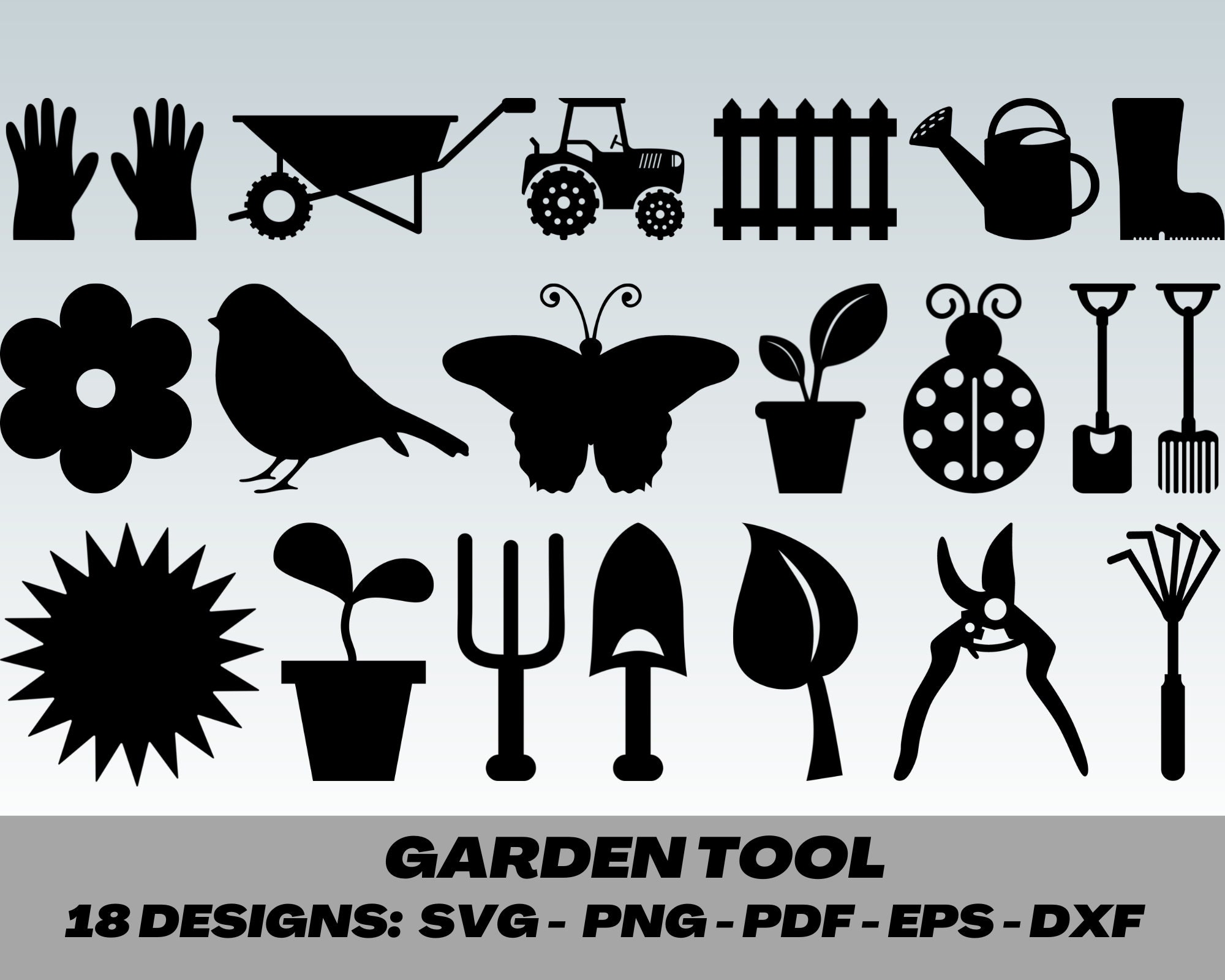 Garden Tools SVG Bundle Gardening Tools SVG Tools SVG Etsy