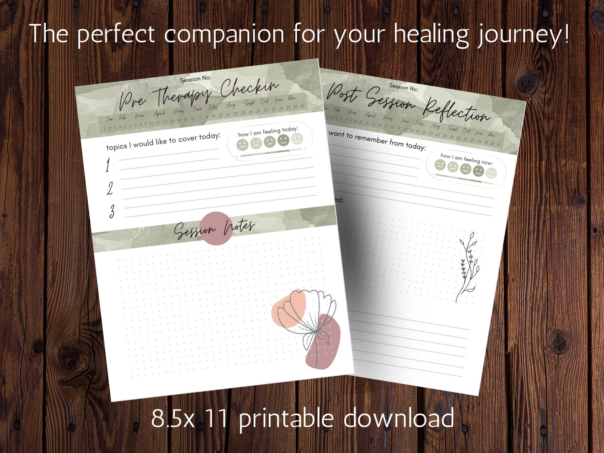 Therapy Worksheets, Pre Therapy Session and Post Therapy Session ...