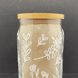 Wildflowers Glass Can | Tumblers & Cups | Everyday | Gifts | Gifts for Her
