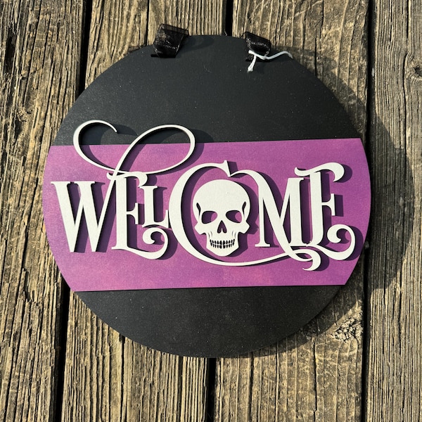 Welcome Skull Door Hanger