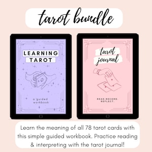 Digitaler Tarot-Leitfaden für Anfänger! Geführtes Tarot-Arbeitsbuch & Journal zum Aufzeichnen und werten von Lesungen mit 78 digitalen Tarot-Aufklebern
