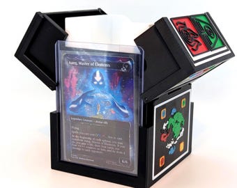 MTG Commander Deck Box – Avatar: The Last Airbender Inspired, Rising Lid, Magnetic, 100 Sleeved Cards