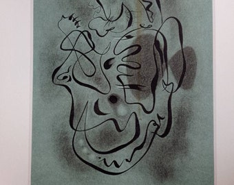 Andre Masson - Legendärer Kampf, schöne Lithographie in limitierter Auflage, 1981