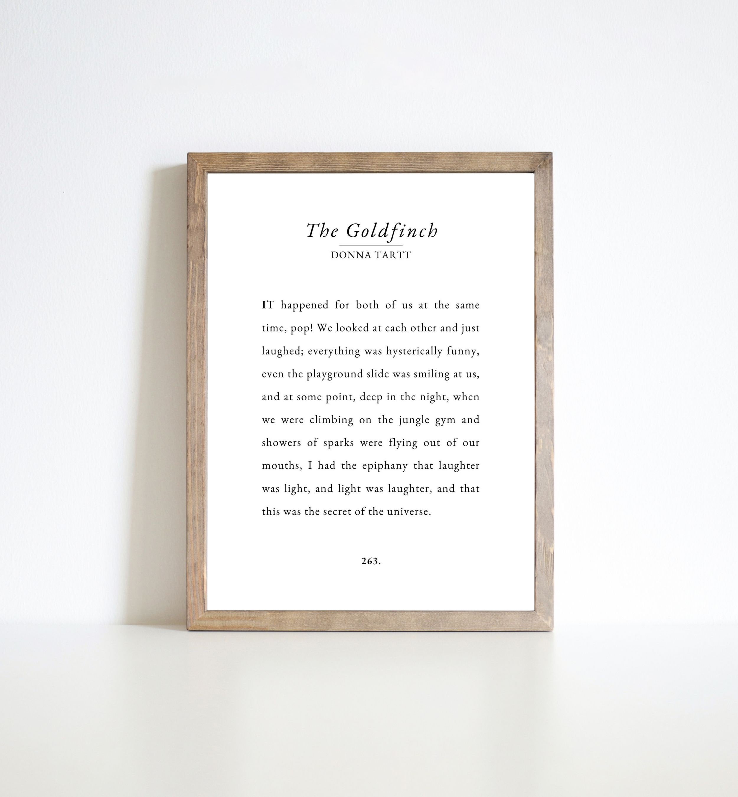 THE GOLDFINCH Printable Book Quote, Book Quote Art Prints, Book Decor