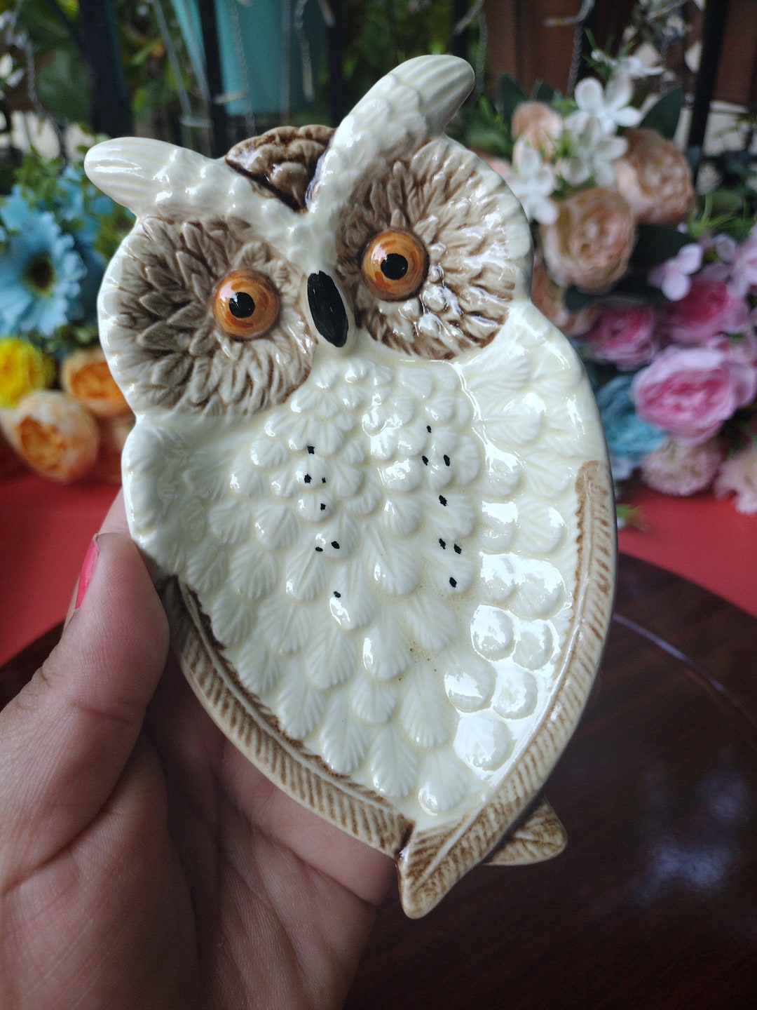 Vintage Enesco Owl Spoon Rest Etsy
