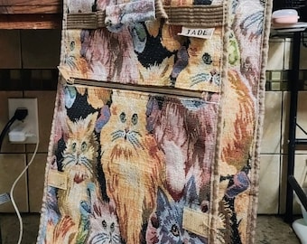 Vintage JADE Travel Tapestry Rolling Luggage Bag