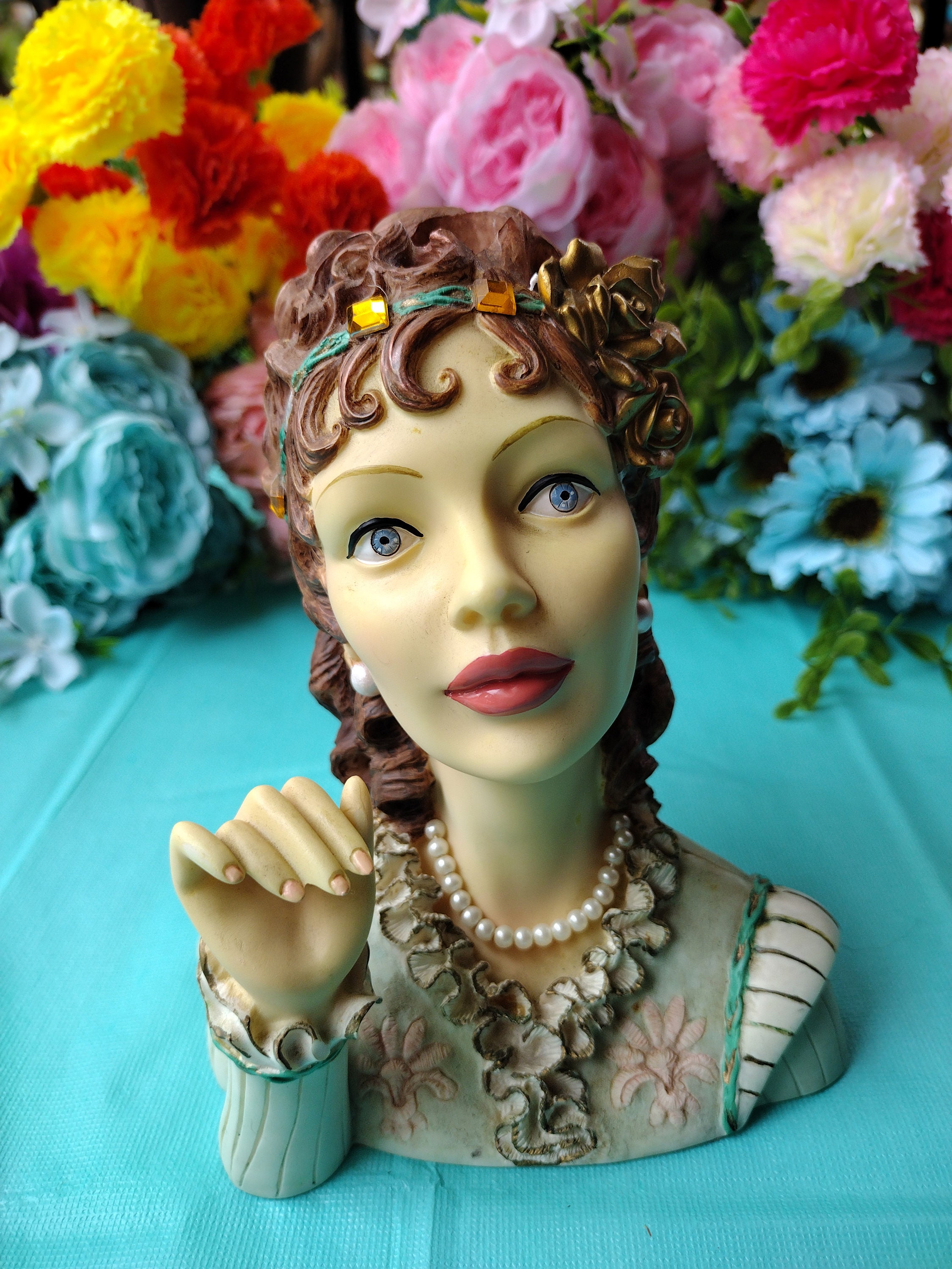 2003 Cameo Girls Head Vase Abigail 1812 Etsy