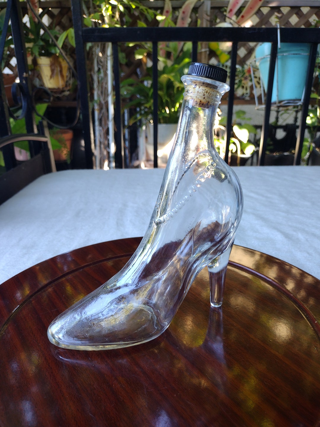 Vintage Clear Glass High Heel Shoe Bottle Etsy