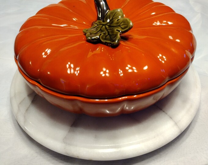 Vintage Jcpenney Pumpkin Shaped Pie Ceramic Pie Keeper Etsy