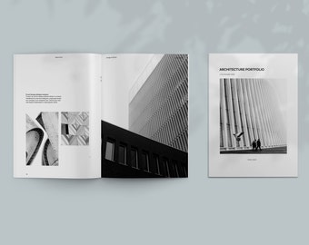 Architecture Portfolio | Adobe Indesign | A4 & A3 Template | Minimal Catalog Design