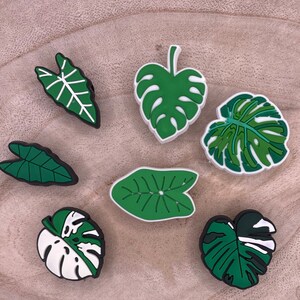 Monstera Albo Variegated Plant Leaf Charm for Shoes, Crocs Plant Charm,  Indoor Plant Pin Charm for Clogs, Houseplant Accessories for Shoes 