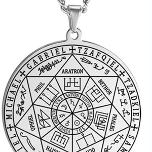 Sigillo ORIGINALE del Re SALOMONE, proveniente dal suo anello, pendente in acciaio inossidabile