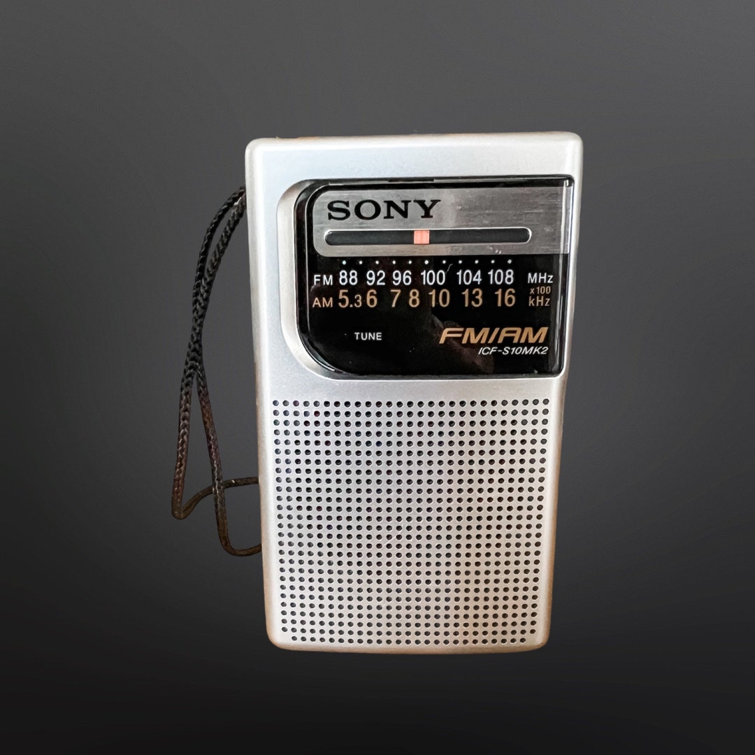 Vintage Sony FM/AM Pocket Radio, Sony ICFS10MK2 Tuning Radio, Vintage