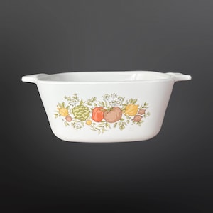 Vintage Corning Ware Spice of Life Petite Pan P-43-B, 5-inch Corningware Casserole Dish, Le Persil Pattern, Small Corningware Dish No Lid