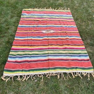 Serape Mexican Blanket Wool Saltillo - Etsy