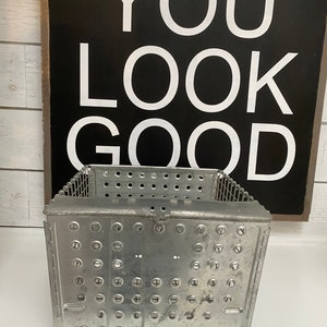 Vintage Metal Locker Bin, Metal Wire Basket, Storage Basket, Metal Boxes, 4 Available