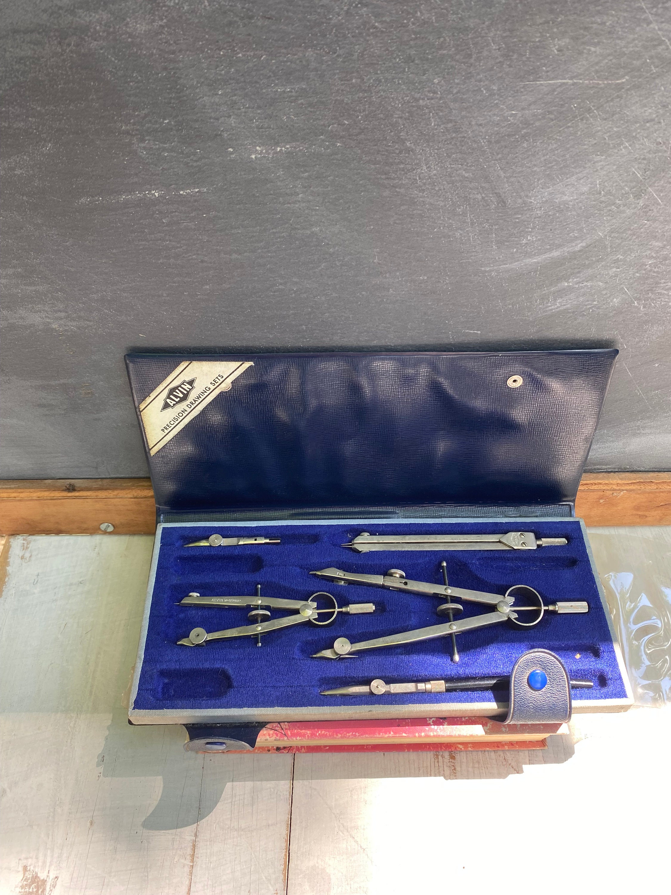 Alvin 510 Precision Drafting Set With Case, Made in Germany, Alvin