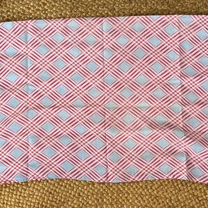 Vintage Feed Sack Fabric, New Old Stock, Vintage Fabric Blue/red plaid