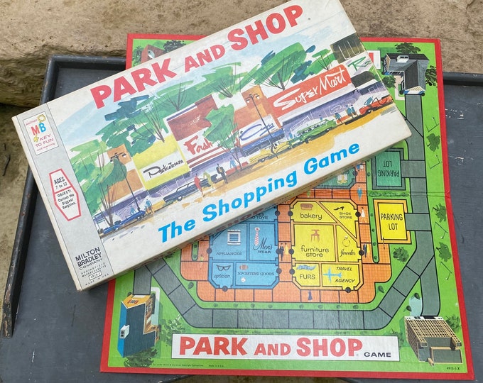 Vintage Milton Bradley 1970s Edition Park and Shop Board Game, Family Game Etsy