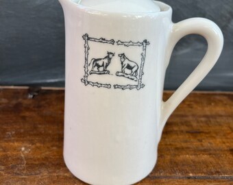 Vintage Mayer China Bull and Bear Steakhouse and Bar Waldorf Astoria Hotel, Coffee Pot Cocoa Pot, Small Pitcher With Lid, Restaurantware