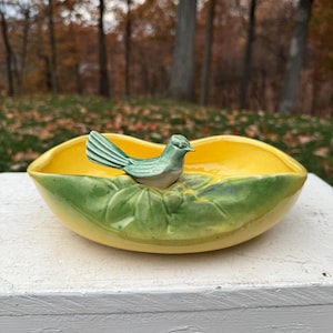 Vintage Mccoy Pottery Bird Bath Planter, Mid Century, Vintage