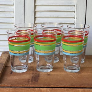 70s Drinking Glasses - Etsy