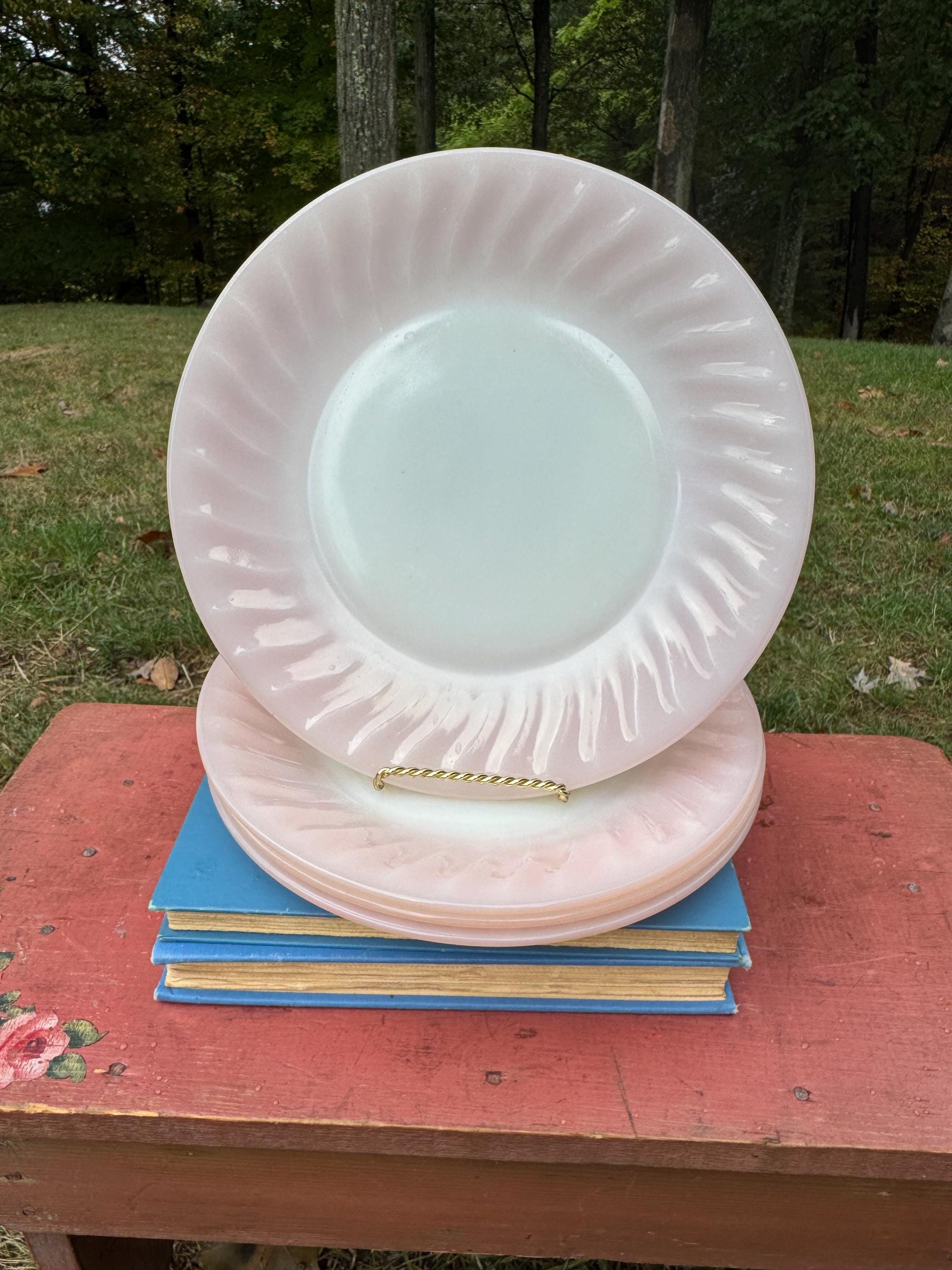 Fire King Pink Swirl - Etsy