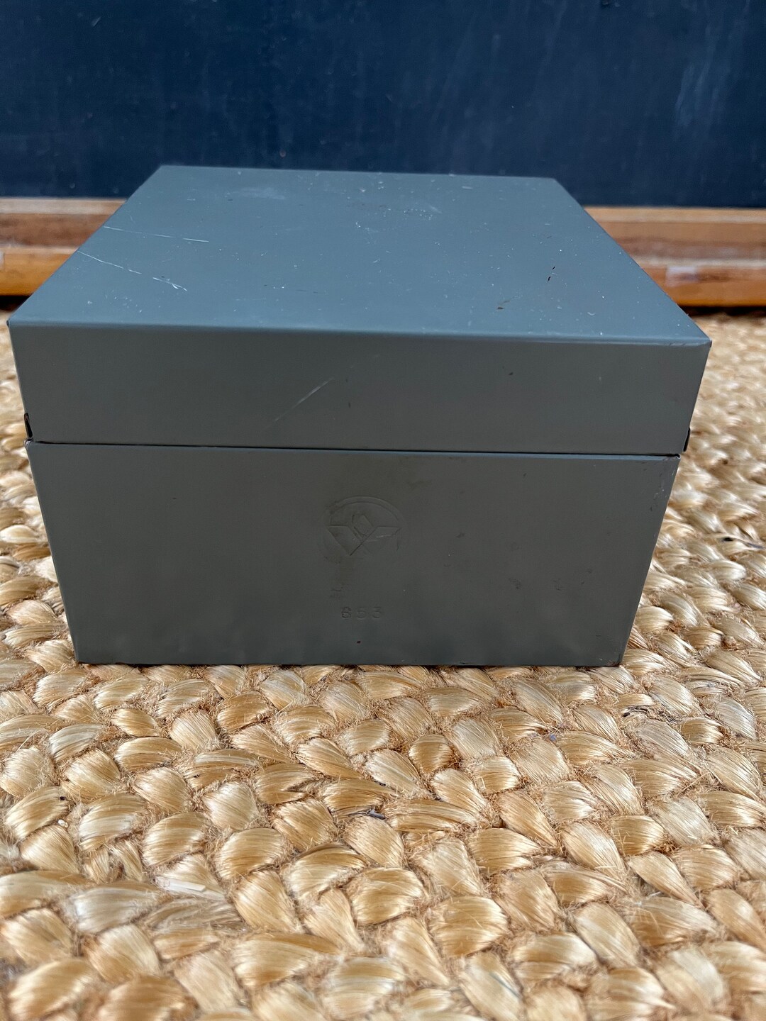 Vintage Weis Metal Filing Box, Index Card Box, Recipe Box, Office, Home